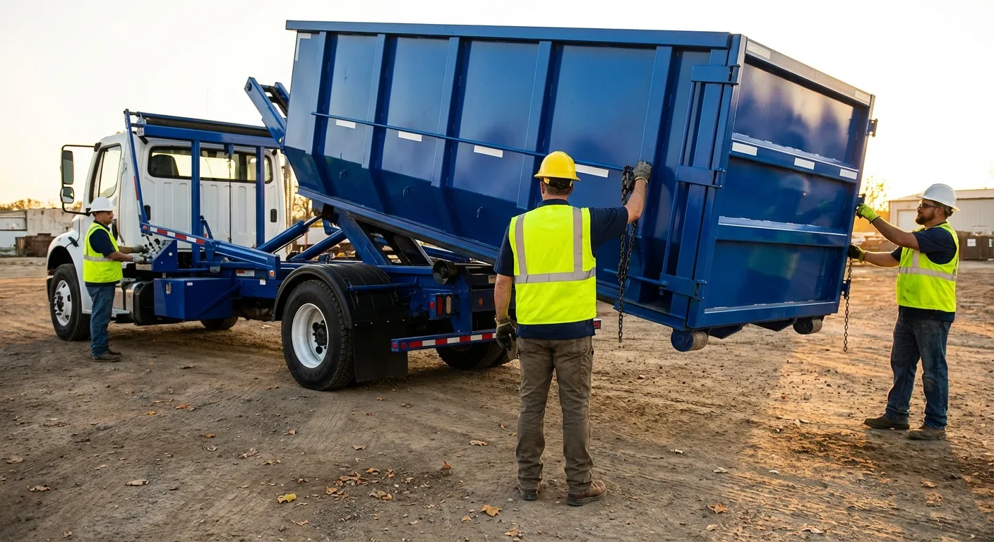 Commercial debris containment dumpster in Ontario, CA