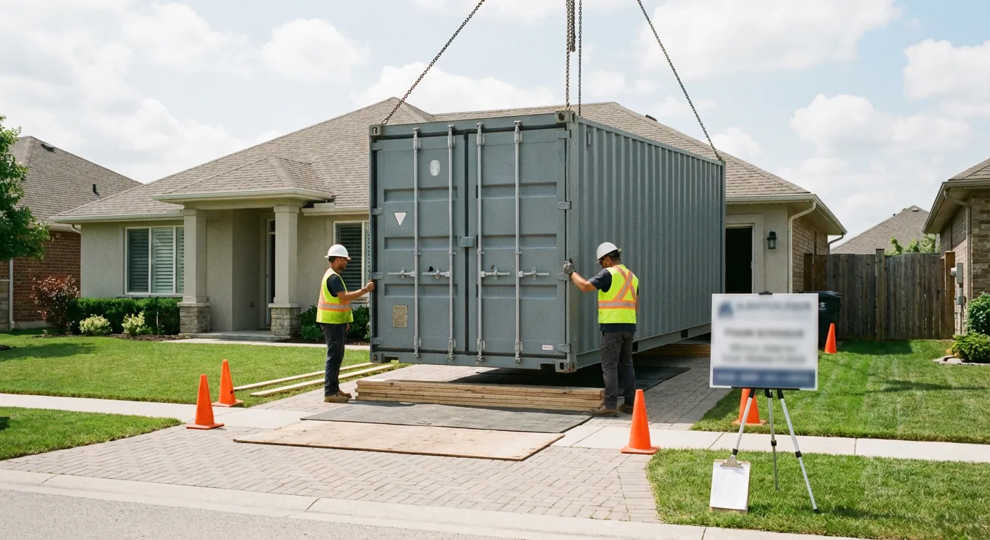 Safety inspection of dumpster placement site in Ontario, CA