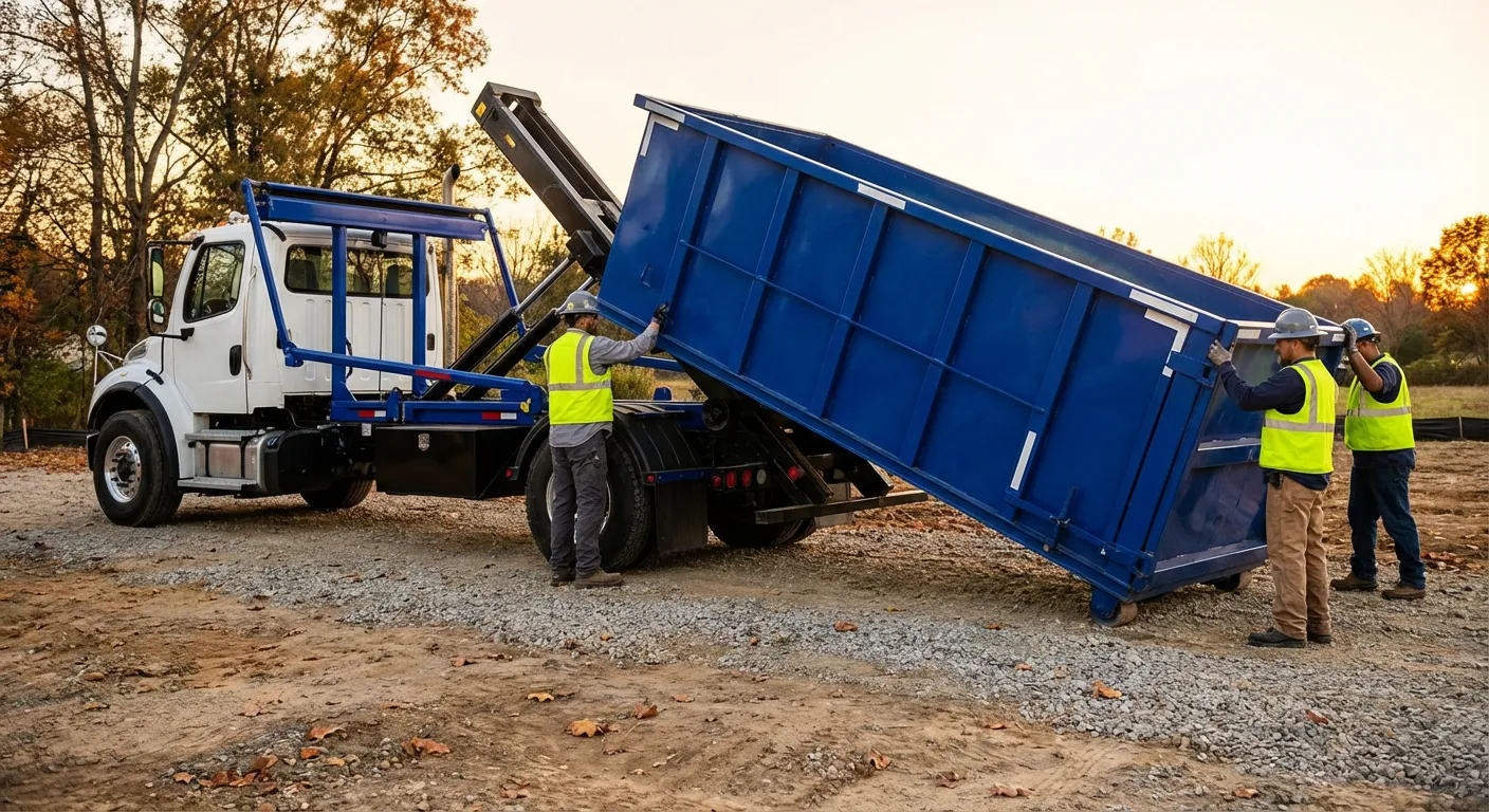 Construction dumpster delivery in Ontario, CA